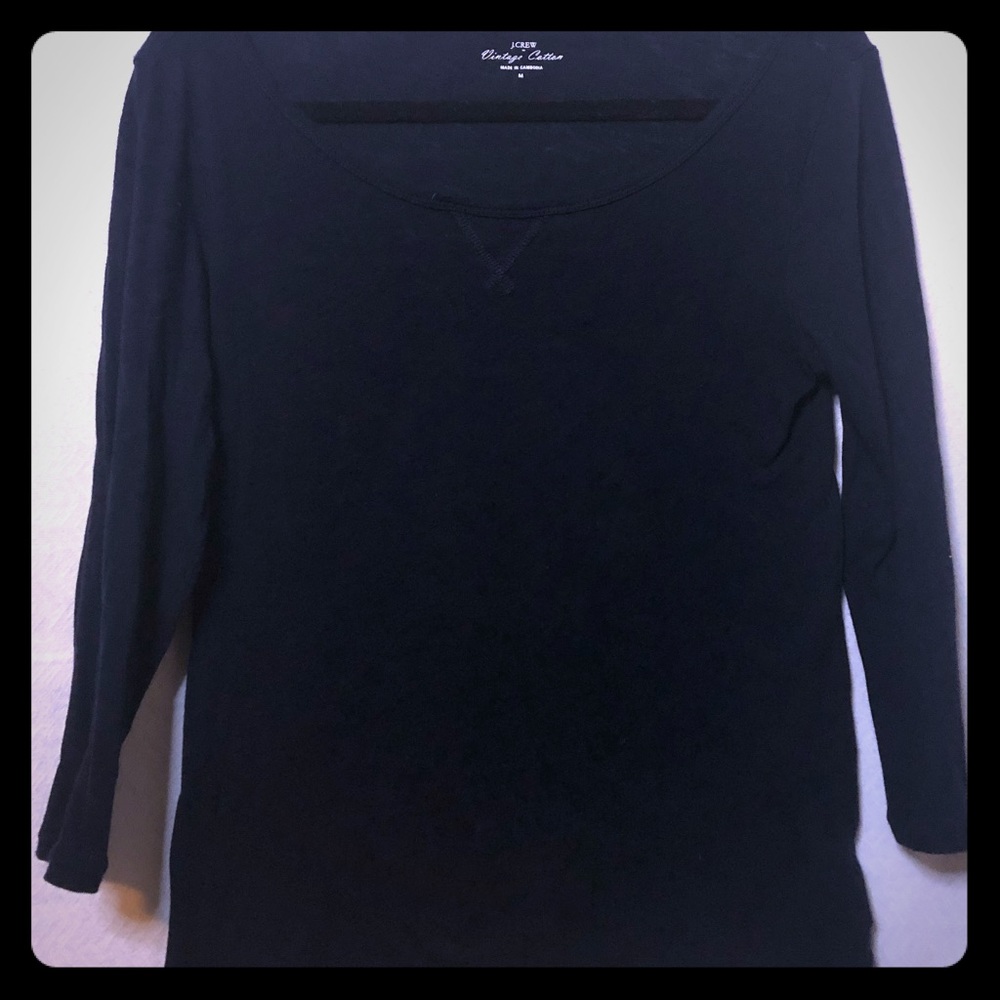 J Crew Navy Cotton T